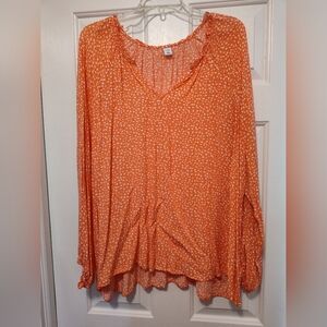 💙 Old Navy Orange Floral Top